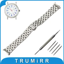 18mm 20mm 22mm Stainless Metal Watch Band for Timex Weekender Expedition Males Ladies Butterfly Buckle Strap Wrist Belt Bracelet