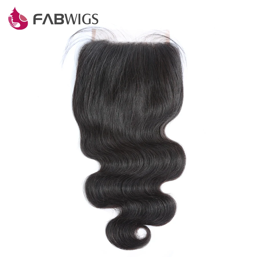 Fabwigs 5x5 Средства ухода за кожей волна Синтетическое закрытие шнурка волос с ребенком волос бразильский Синтетическое закрытие волос s