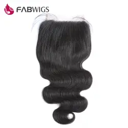 Fabwigs 5x5 Средства ухода за кожей волна Синтетическое закрытие шнурка волос с ребенком волос бразильский Синтетическое закрытие волос s