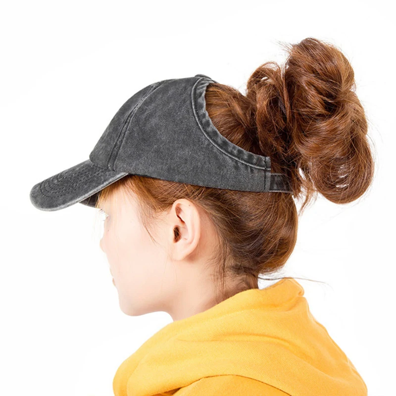 

URDIAMOND 2019 Baseball Cap Summer Ponytail Half Sun Hat For Women Adjustable Snapback Casual Top Sports Cap Female Solid Hats