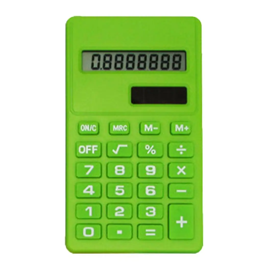 

8 Digits Silicone Mini Electronic Calculator 1 x AG8 Button Cell Students Office Supplies