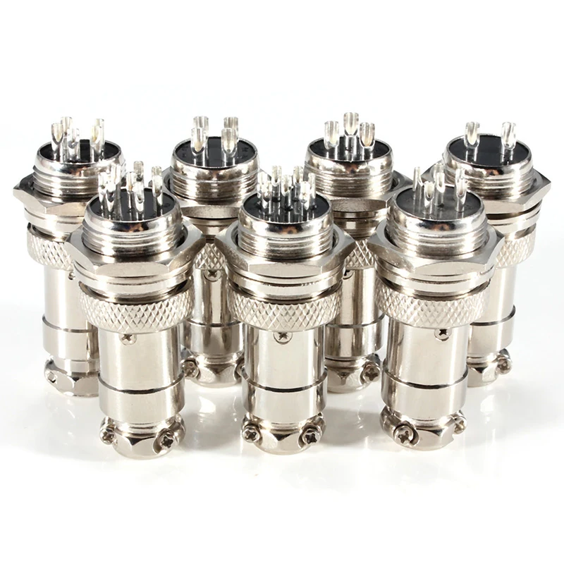 

1 Set 2/3/4/5/6/7/8 Pins Aviation Plug 5A M16 Screw Type Metal Socket Connectors 45x19mm