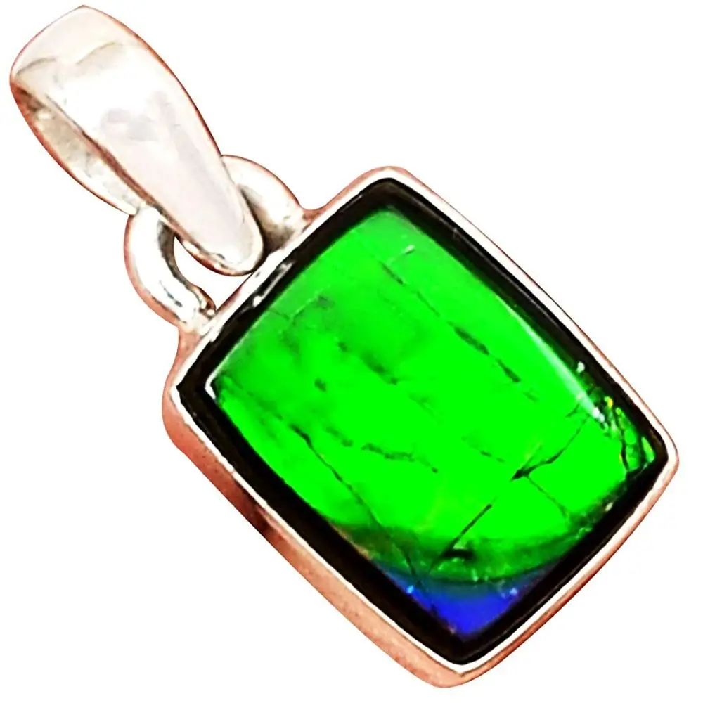 

Lovegem Nature Ammolite Pendant 925 Sterling Silver , 21.7 mm, AP3792
