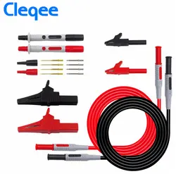 Cleqee P1600A Тесты привести комплект автомобильной Тесты ведет для Универсальный мультиметр Пробник крокодил