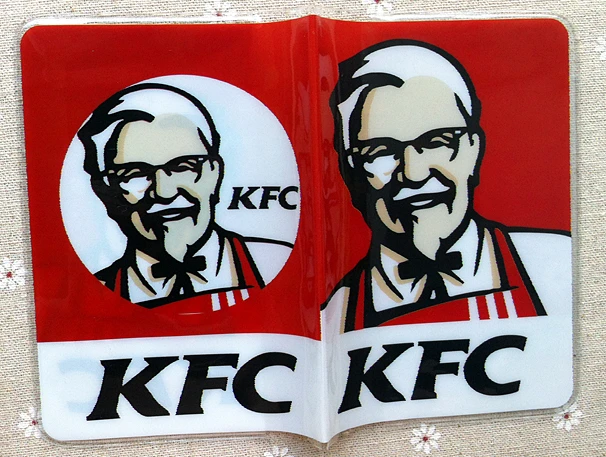 "KFC" логотип держатель паспорта Паспорт ПВХ куртка короткий абзац брендовые комплекты документов-для поездки за границу для учебы