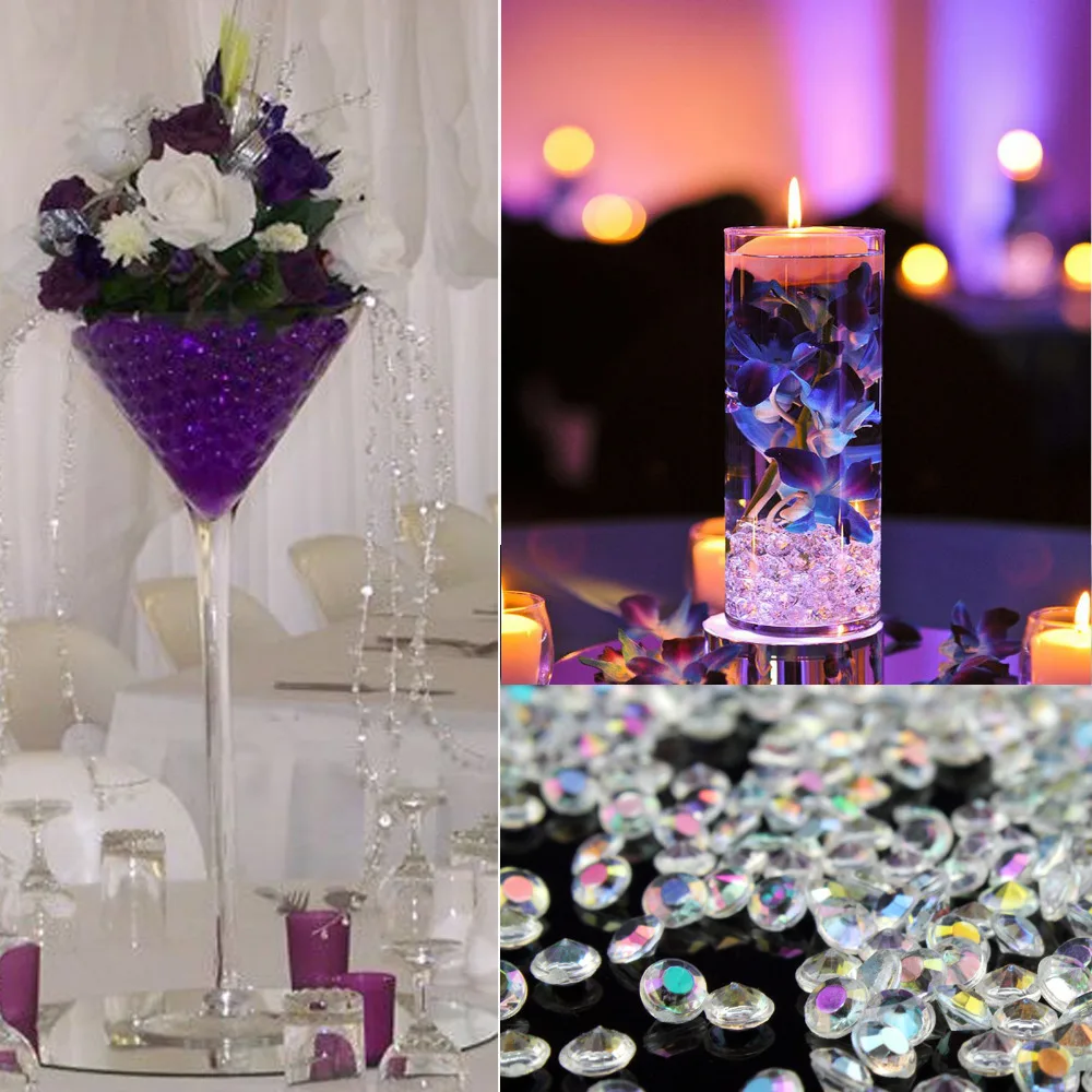 Blue Wedding Decoration Scatter Crystals Table Diamonds Acrylic Confetti 1000Pcs Blue Wedding Decoration Scatter Crystals Table Diamonds Acrylic Confetti 1000Pcs
