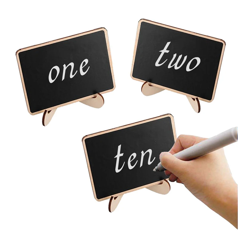 1PC Home Supplies Home Decoration Creative Wedding Wood DIY Crafts Festival Supplies Blackboard For Party Hot Sale Table Card