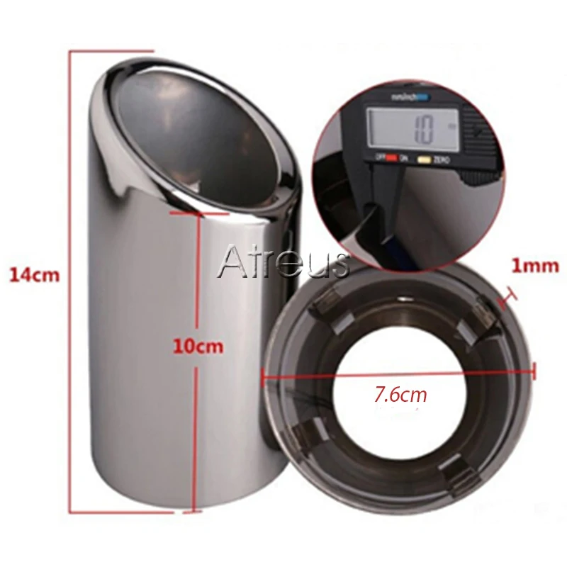 Car Exhaust Tip Muffler Pipe Cover styling 2pcs/1set For VW Passat B7 CC 2011 2012 2013 2014 Volkswagen CC Accessories