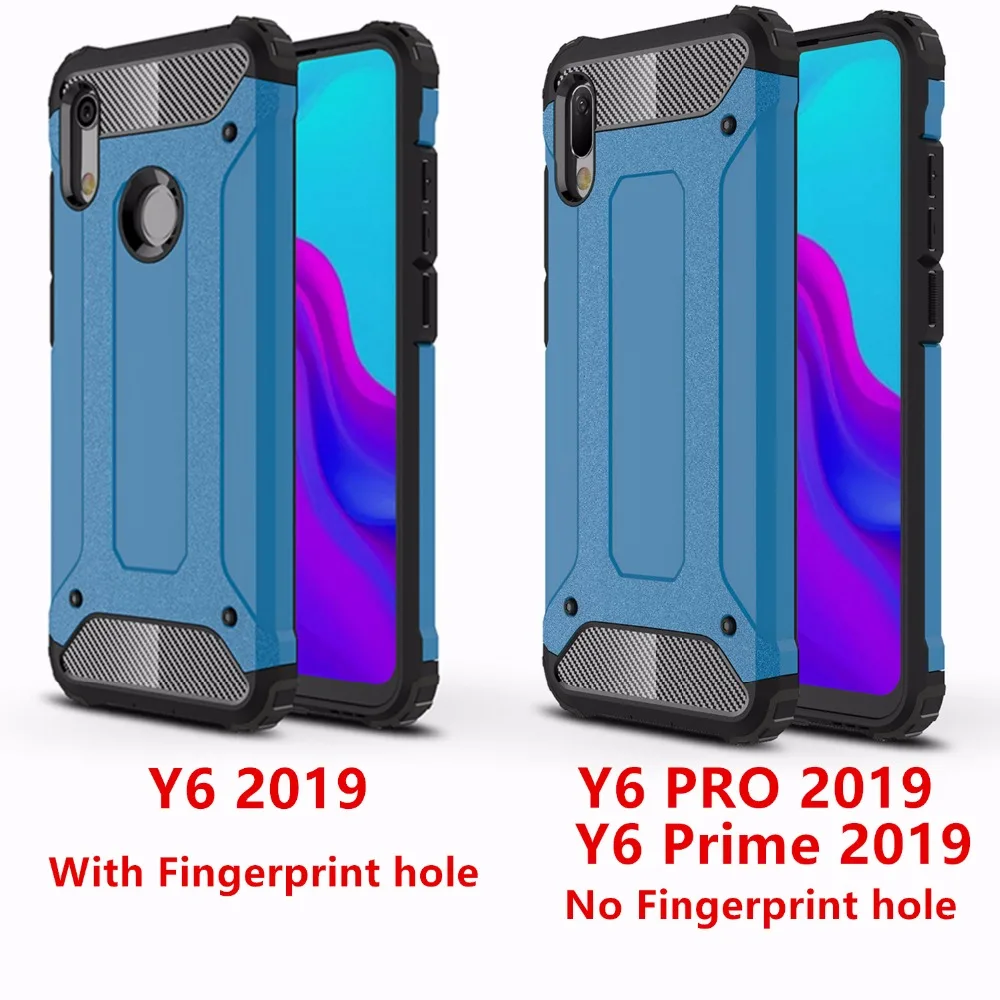 Для Huawei Y6 2019 гибридная Жесткая Броня задняя крышка для Pro MRD LX1 Y 6 Prime Y6Prime TPU + PC
