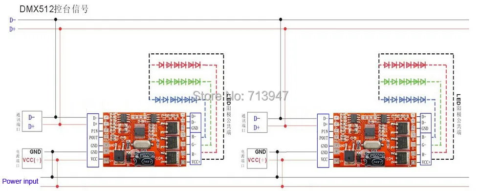 1X Высокое качество 3 канала RGB DMX512 Декодер контроллер новейший 12-24 В dmx декодер