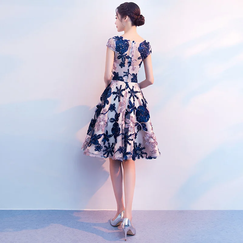 Новое весеннее и осеннее Длинное Элегантное Вечернее Платье облегающее вечернее платье в китайском стиле