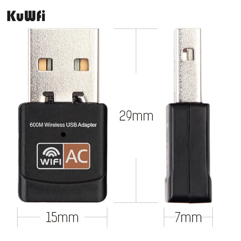 KuWFi Wifi адаптер WD-4503AC USB адаптер Сетевая карта 2,4 ГГц/5,8 ГГц Двухдиапазонная сетевая Lan Карта для Windows 10/8. 1/8/7/XP