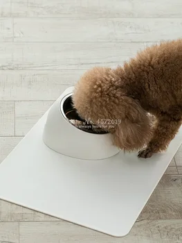 

Smart Home 1A Stainless Steel Two-in-one Thickened Non-skid Bowl Dog Cat Pet Rice Products Feeders Non-slip