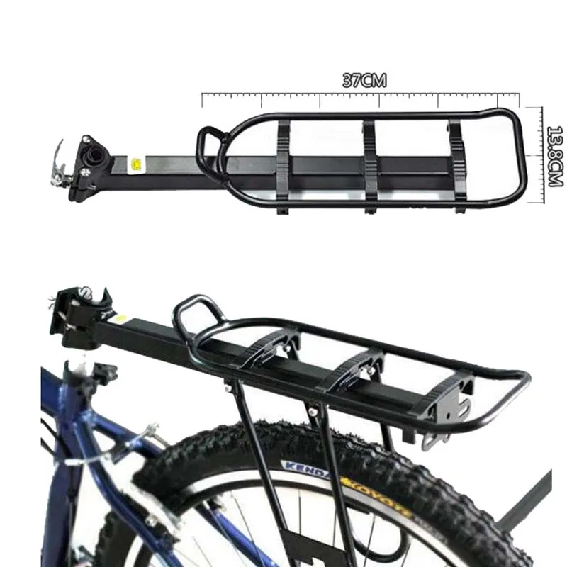 

Aluminium alloy Bycicle Carrier Rack Rear Shelf Stacking Quick Release Seat Shelf Bicycle Load 30 Kg Luggage Cycle Accessory