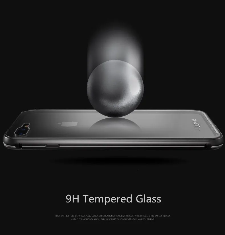 iphone metal bumper tempered glass case (10)