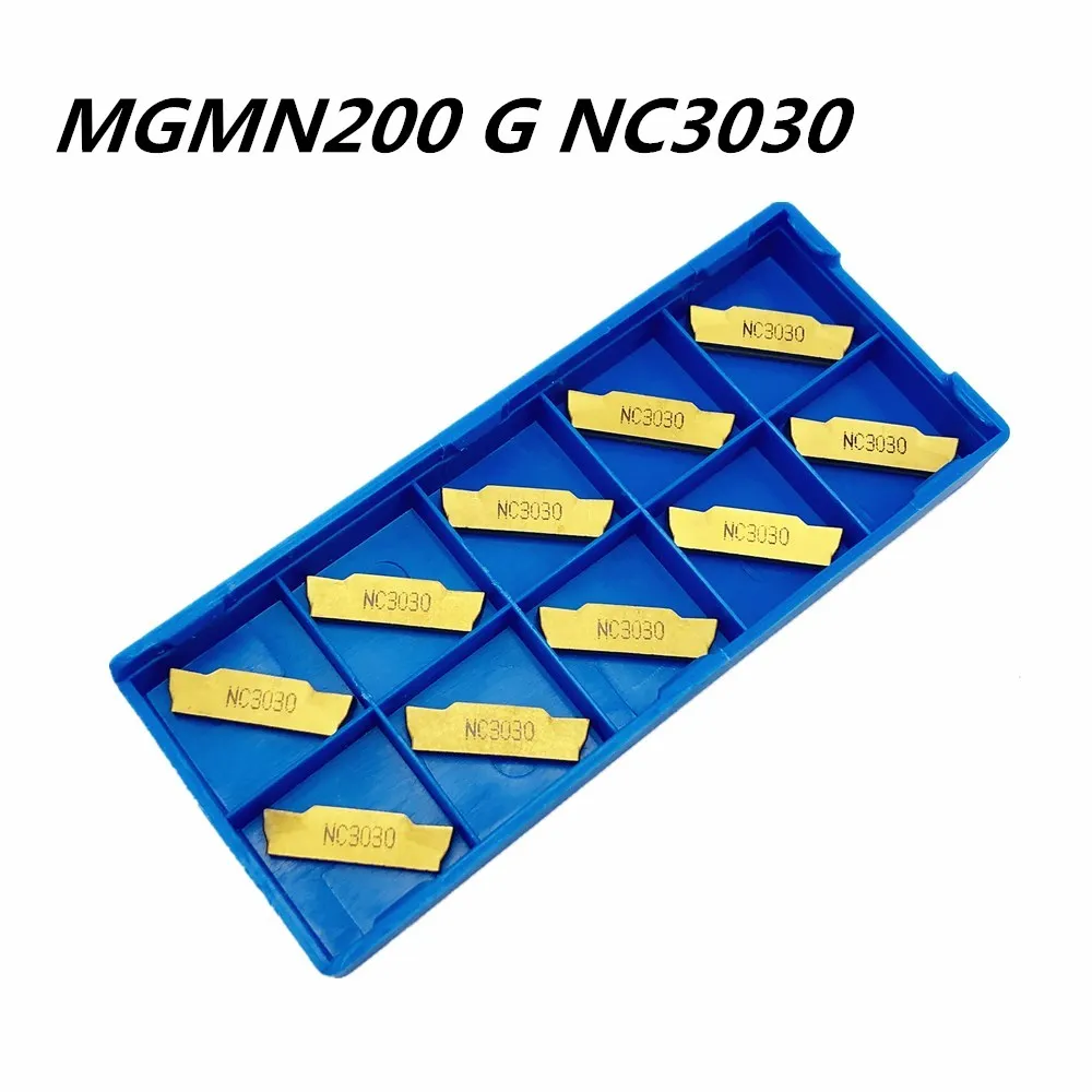 20 шт токарный инструмент MGMN200 G NC3030 2,0 мм щелевые Карбидное лезвие Металл для проворачивания MGMN200 нержавеющая сталь Долбежные инструмент