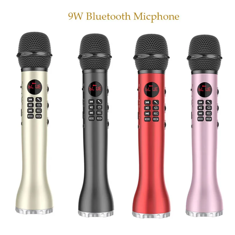L-598 лучший профессиональный 9 Вт мини usb беспроводной bluetooth караоке микрофон для учителя гид с записью диктофона
