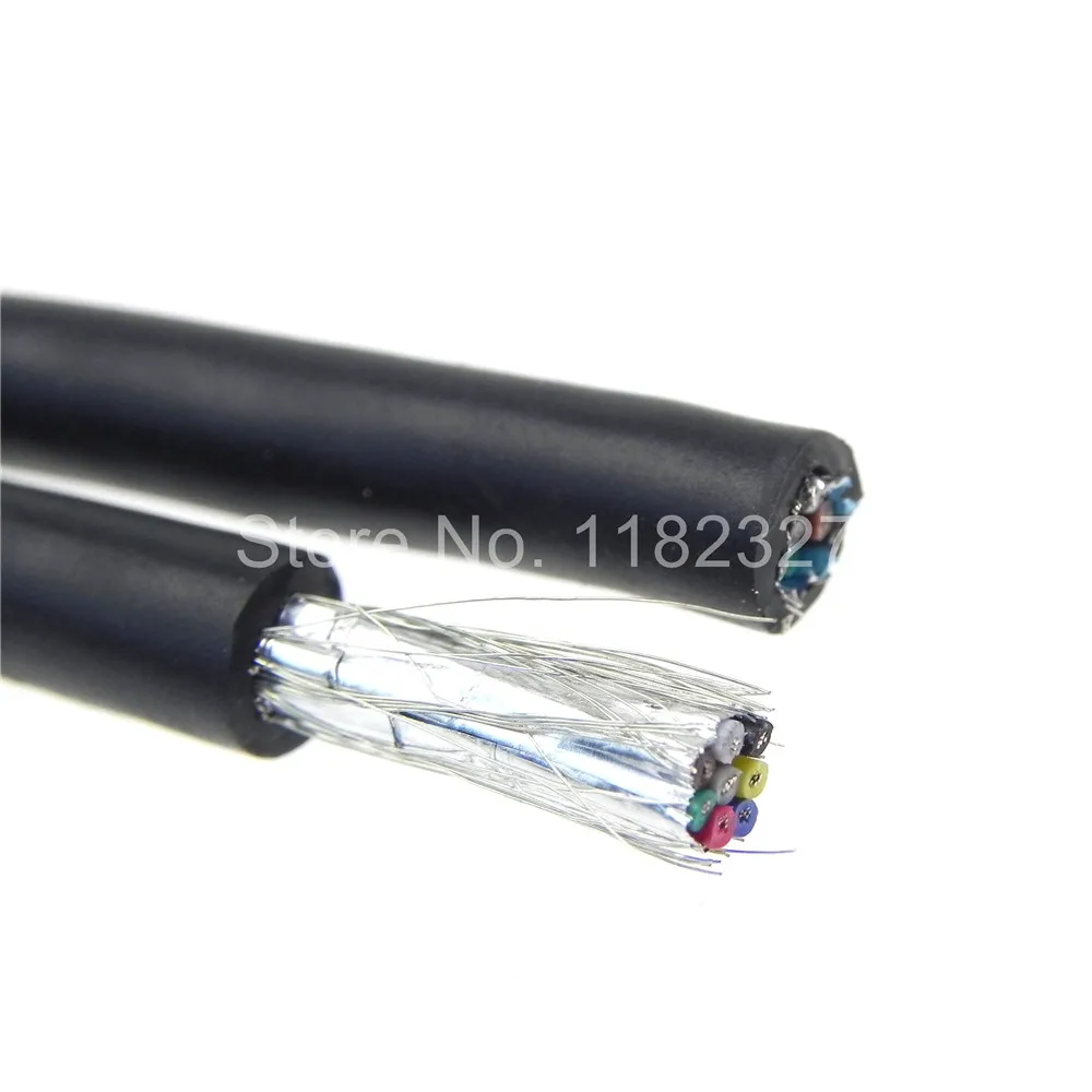 High Quality 1-20 metesr 8 core double shielding cable computer cable Wire core size 26AWG Tin-plate copper cable 3