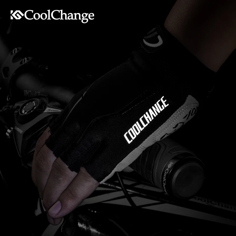 CoolChange Cycling Gloves Half Finger Moto Mtb Road Bike Man Woman Sport Equipment Summer Mountain Bicycle Fingerless Gloves