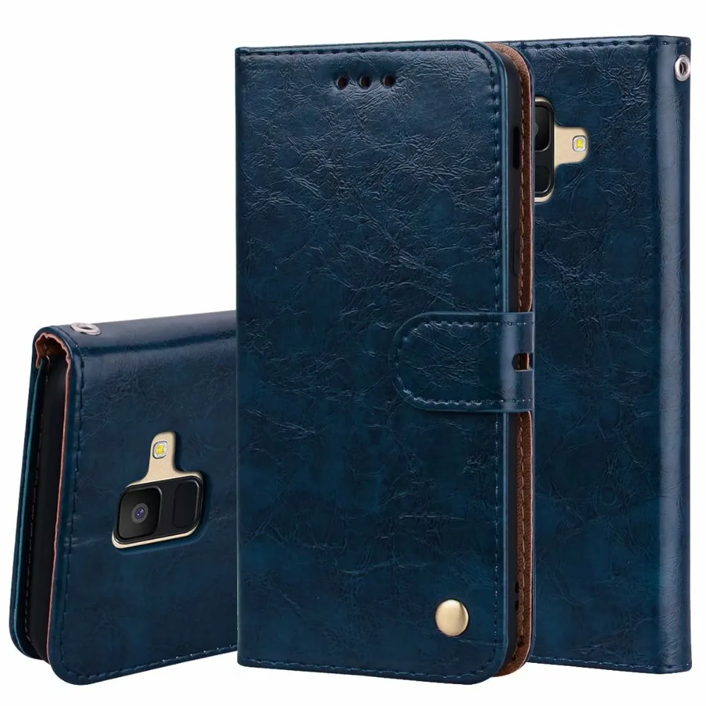 

For Galaxy A6 Leather Case Premium PU Leather Wallet Leather Drop-proof Case for Samsung Galaxy A6 Plus 2018 A6 A6+ A 6 A6plus