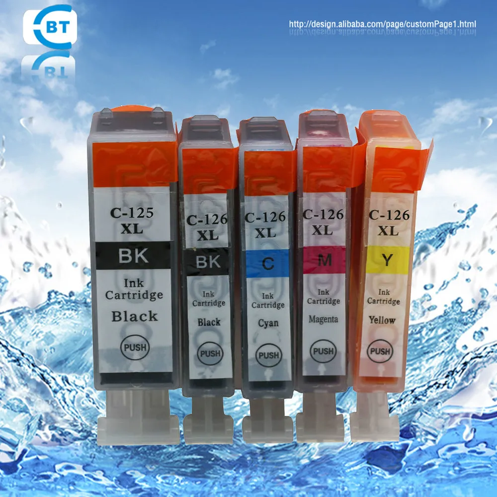 5 шт. совместимый PGI 125PGBK CLI 126 картридж для IP4810 MG5210 MG6110 IP6510|ink cartridge|compatible ink