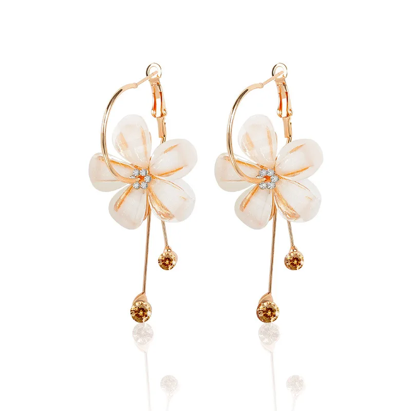 

Trendy Acrylic Plant Women Dangle Earrings Simple Flower Pendant Earrings For Women Drops Earrings Fashion jewelry accessories