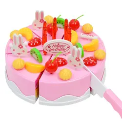 С фруктовый торт, вырезать и наслаждаться детская Главная игрушка девушка Моделирование торт ко дню рождения DIY игрушки