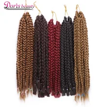 Doris beauty 14 дюймов микро бокс косички вязанные крючком косички синтетические 12 прядей вязанные волосы для наращивания 6 цветов для женщин черный коричневый
