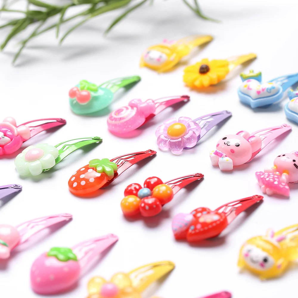 

10Pcs Random Styles 3CM Flower Cartoon Hairpins Lovely Kids Girls Hair Clips Barrettes Multicolor Hair Band Accessories Gifts
