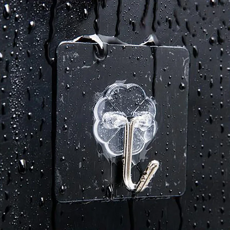 

8 PCS Strong Transparent Self Adhesive Door Wall Hangers Suction Cup Sucker Wall Hooks Hanger For Kitchen Bathroom Accessories