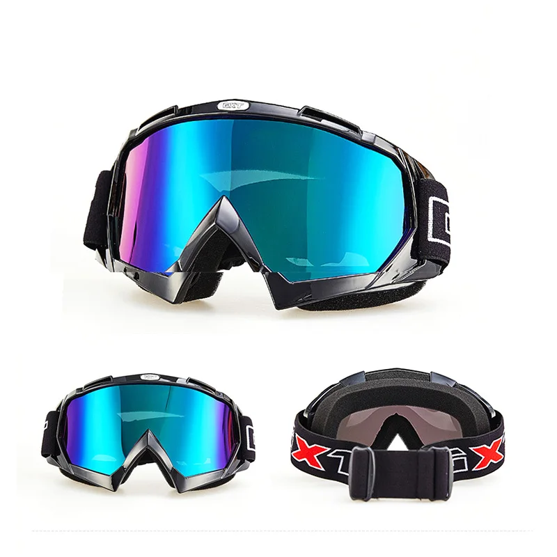 GXT очки для мотокросса мотоциклетные очки es ATV MTB DH ветрозащитное стекло для катания на лыжах Moto Bike очки стекло для грязного велосипеда шлем козырьки линзы - Цвет: Black-Colorful