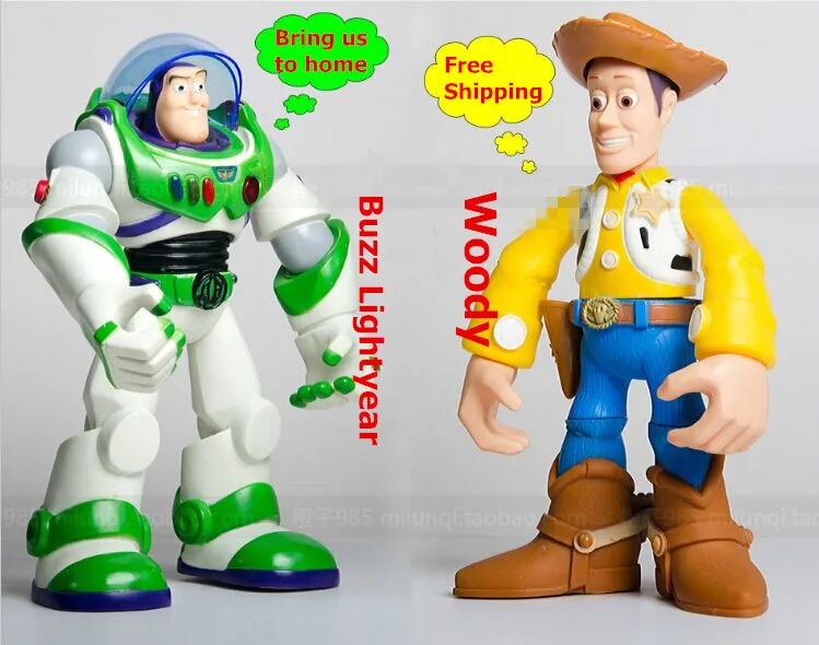 ФОТО original Toy Story 3 Buzz Lightyear robot light voice elastic wings 30cm action music anime figure kids toys for children p2