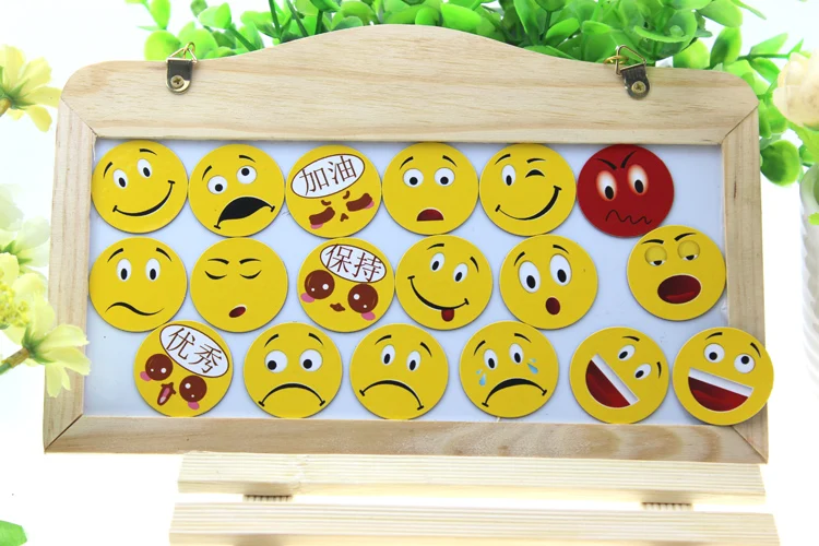 

Smiling Crying Happy Refrigerator Magnetic Sticker Whiteboard Fridge Dry Wipe White Board Magnetic Expression Sticker