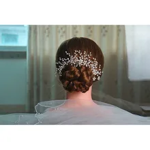 FORSEVEN барокко Искусственный жемчуг заколка для волос с кристаллами гребни для волос ювелирные украшения свадебные диадемы головной убор женские свадебные аксессуары для волос JL