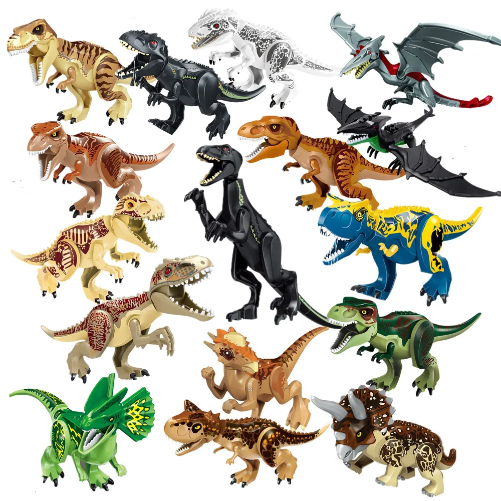 

Jurassic World Park Dinosaur Indominus Indoraptor Animal Model Building Blocks Figures Bricks Learning Toys For Children Gift