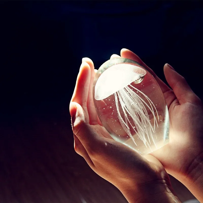 Удивительные 3D Красочные Хрустальные стеклянные медузы пресс-папье аксессуары для украшения дома