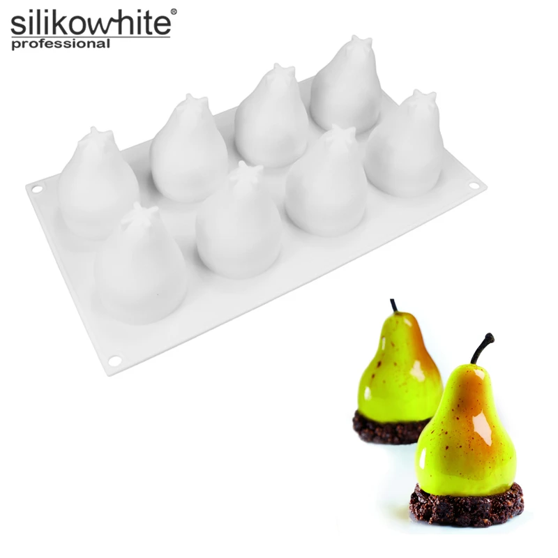 3d Poire Forme Silicone Gateau Moule Forme De Cuisson Patisserie Dessert Outils Pour La Cuisine De Noel Savon Mousse Au Chocolat Truffes Moule Diy Aliexpress