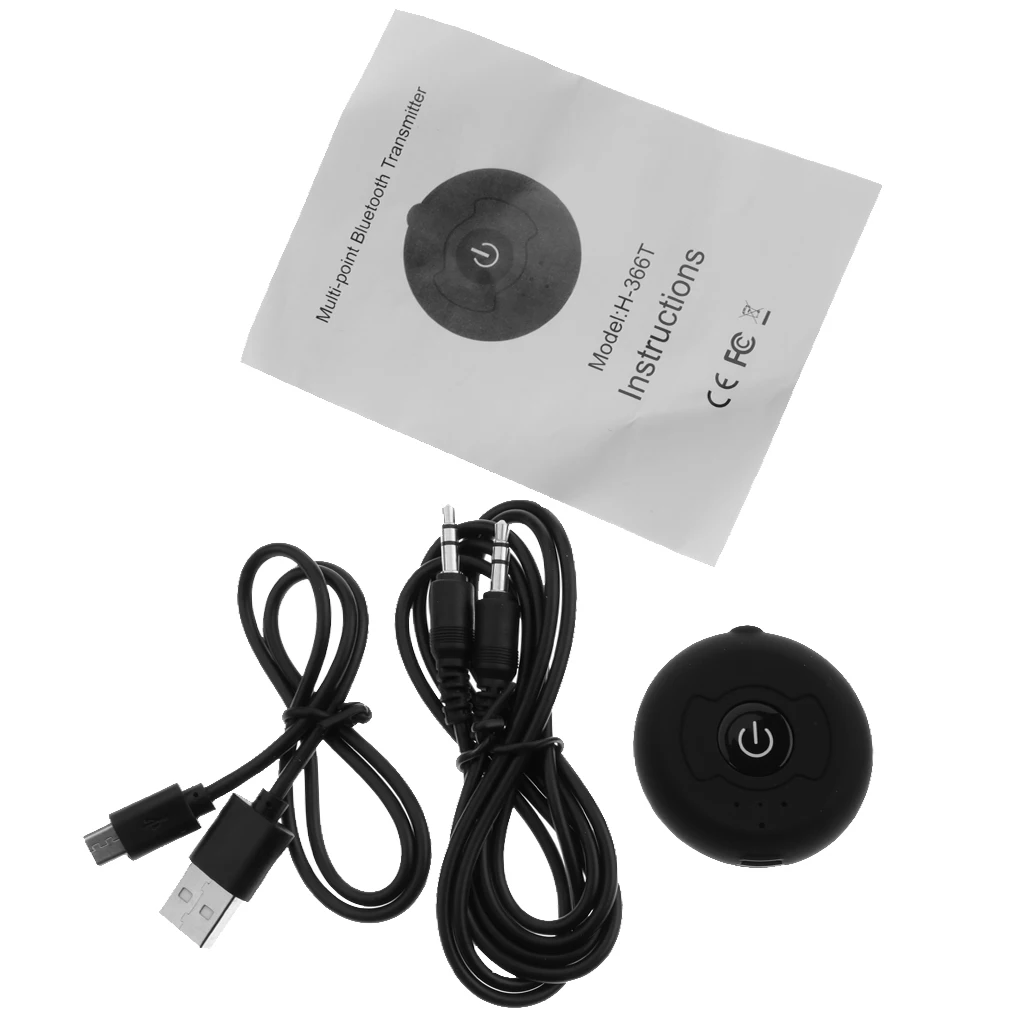 Dual Audio Transmitter Portable Mini Bluetooth 4.0 CSR TV Splitter Receiver Adapter 3.5mm Audio Play For TV/ MP3 /DVD
