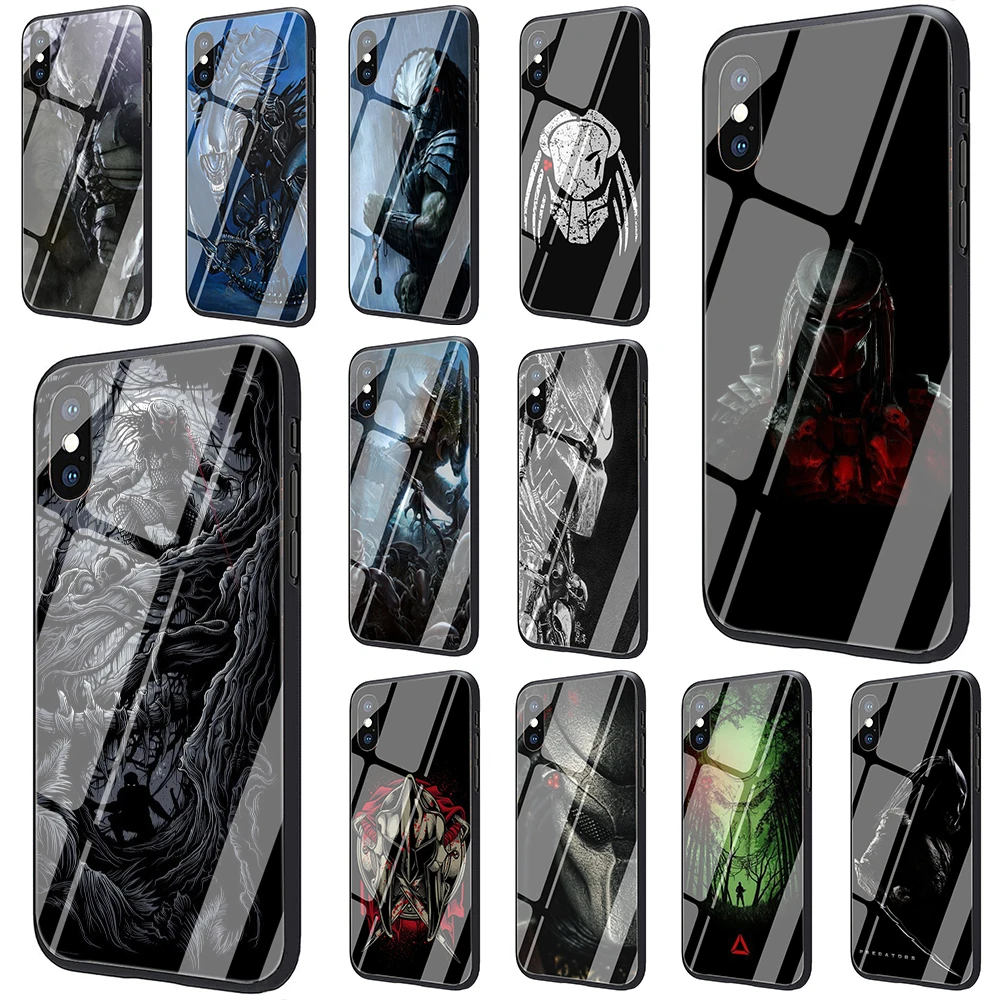 

Predator Tempered Glass Phone Cover Case for iPhone 5 5S 6 6S Plus 7 8 Plus X XS XR 11 Pro Max