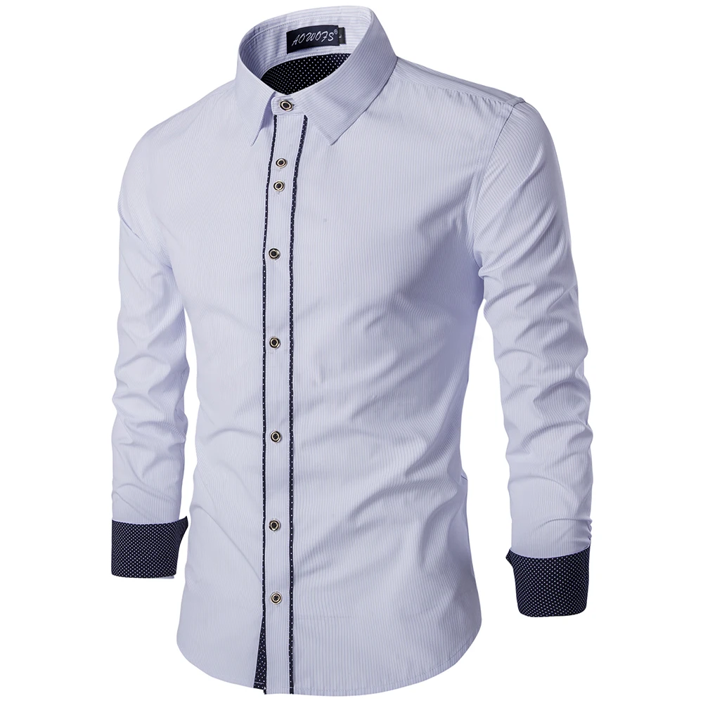 

Men Shirt Limited Sale Full Dress Shirts Turn-down Collar Cotton Regular 2018 Men Long Sleeve Shirt English Color Striped