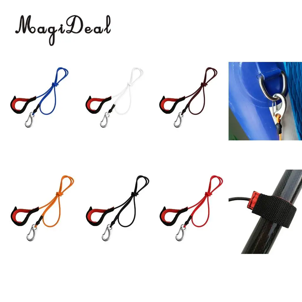 Safety Paddle Leash Lanyard Fishing Rod Safety Cord Tether Hook Kayak Canoe Boat