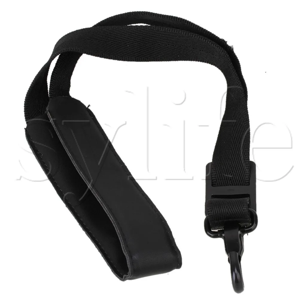 Black Adjustable Saxophone Strap Padded Neck Sling For Alto Tenor and