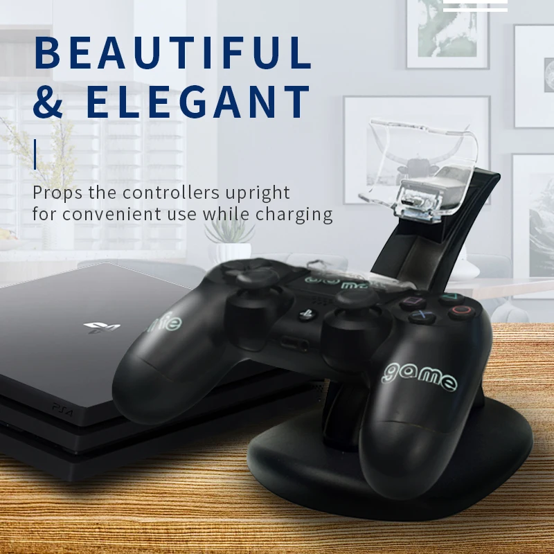 Зарядная Станция DATA FROG с двумя USB портами для контроллеров Sony Playstation PS4 Подставка