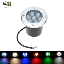 Открытый Водонепроницаемый высокая мощность 7 Вт DC12V/AC85-265V High tech светодиодный чип подземный свет лампы закаленное Стекло сад пейзаж