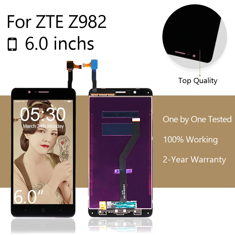 Для ZTE Blade Z Max Z982 Полный ЖК-дисплей кодирующий преобразователь сенсорного экрана в