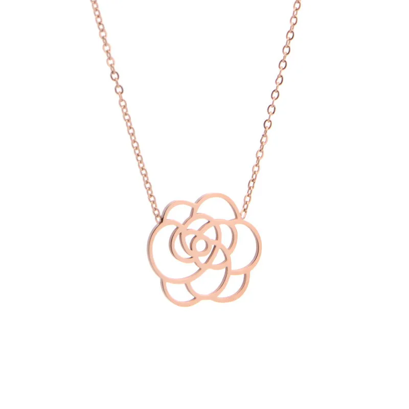 

Flower Necklace Personalized Initial Gold Custom Plant Necklaces Pendants Letter Dainty Women Party Jewelry Gift