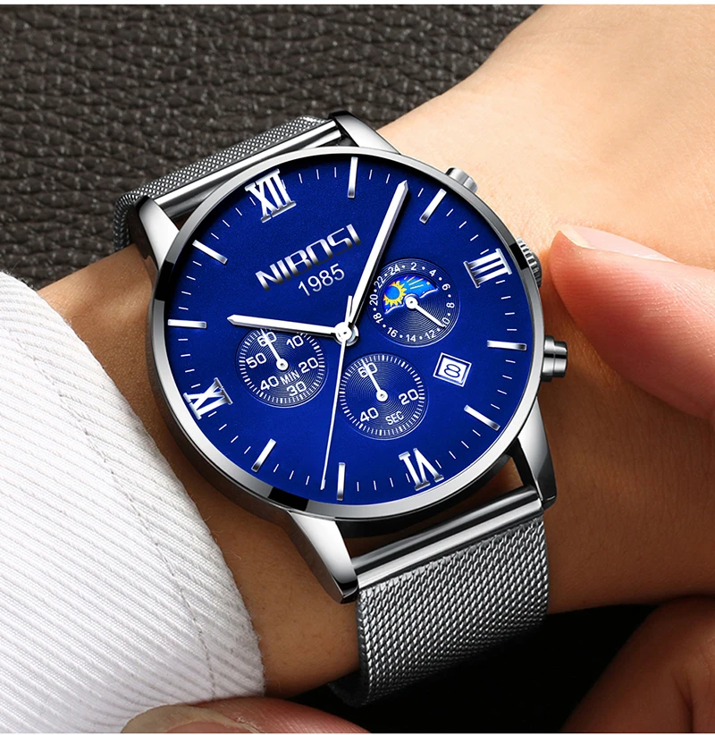 Uhren Herren NIBOSI Gold And Black Men's Quartz Watch Business Watch Brand Luxury Dress Analog Wristwatch Waterproof Full Steel (20)