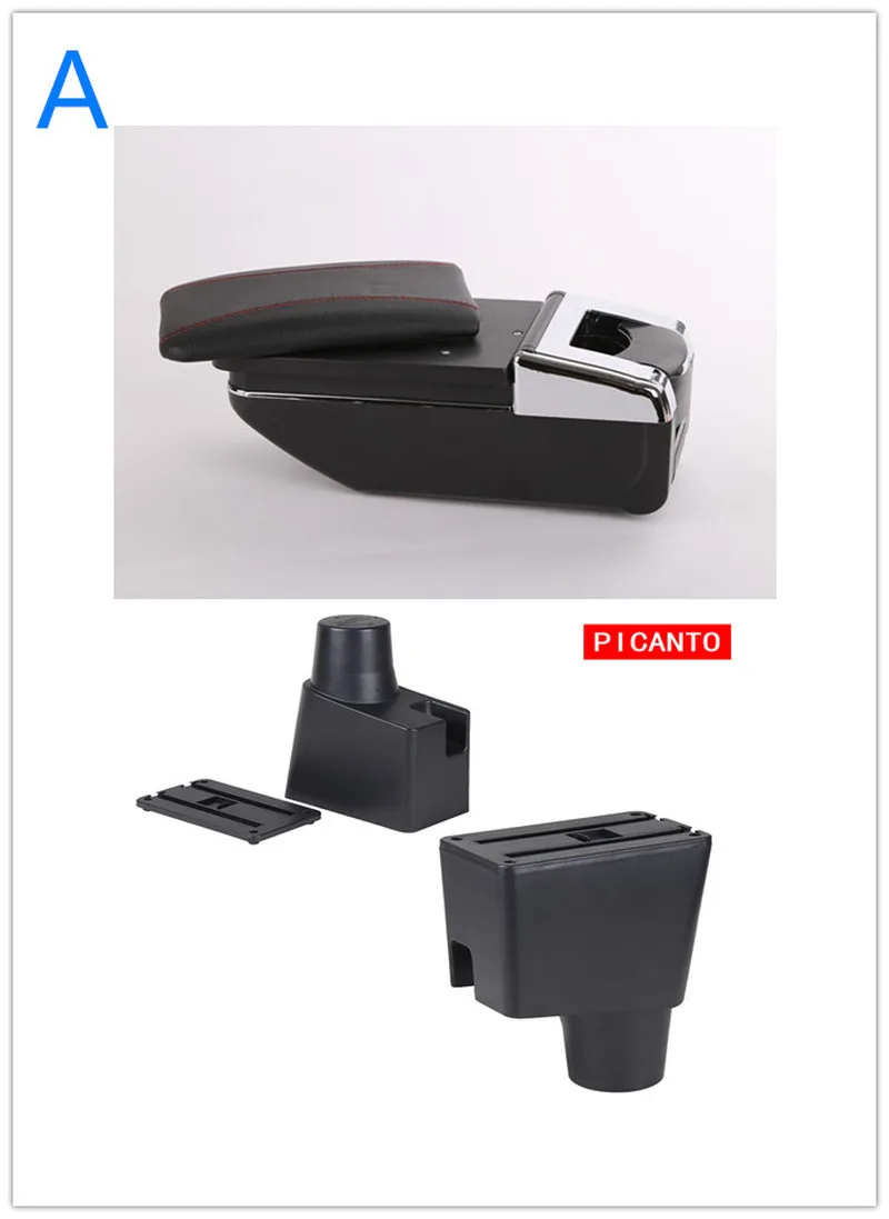 

For KIA morning picanto JA Armrest box central Store content box with cup holder ashtray with USB interface