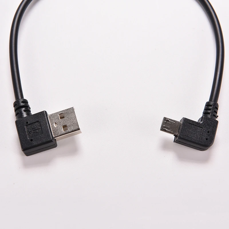 USB 2 0 OTG штекер левый угол 90 градусов 27 см Прямоугольный Micro 5 Pin кабель адаптер