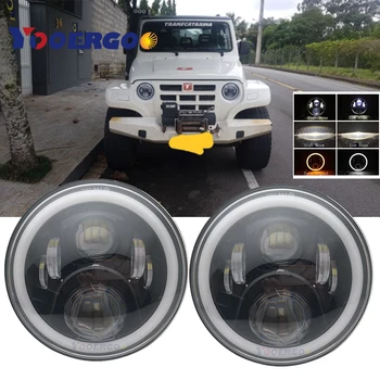 

For Lada 4x4 urban Niva 7inch LED Headlamp Projector 7 "LED Lamp H4 Headlamp Light 7 Inch For UAZ Hunter Suzuki Samura